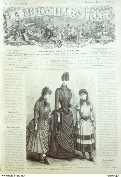 Mode illustree 1887 Lot de 10 journaux