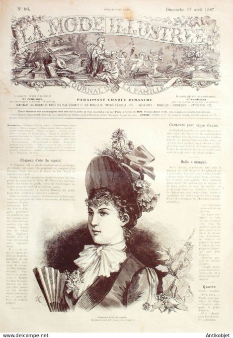 Mode illustree 1887 Lot de 10 journaux