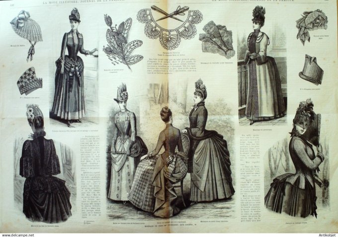 Mode illustree 1887 Lot de 10 journaux