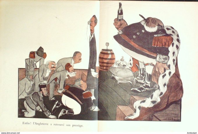 L'Assiette au beurre 1902 #  65 Esprit Britannique Edouard VII Camara