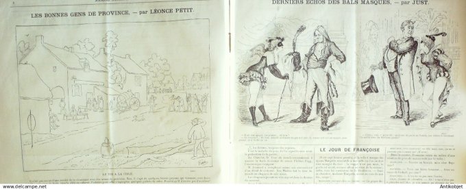Le Journal Amusant 1884 # 1438 Le tir a la cible par Leonce Petit