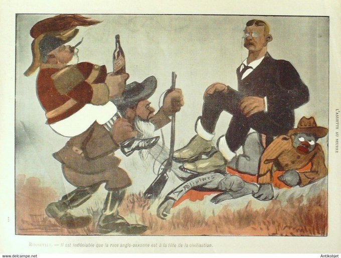 L'Assiette au beurre 1902 #  65 Esprit Britannique Edouard VII Camara