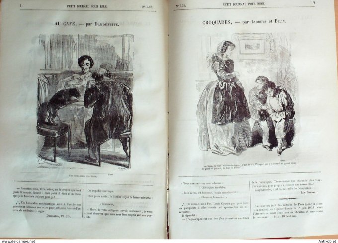 Petit journal pour Rire 1864 # 495 Croquades Ladreys & Belin