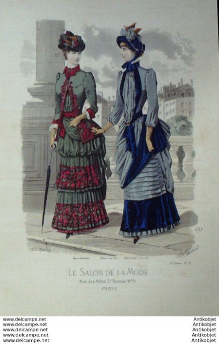 Gravure Mode Salon 1883 #  629 (Old Fashion plate)