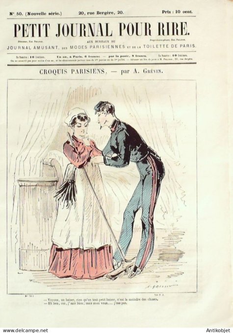 Petit journal pour Rire 1868 #   50 A travers Paris Grevin