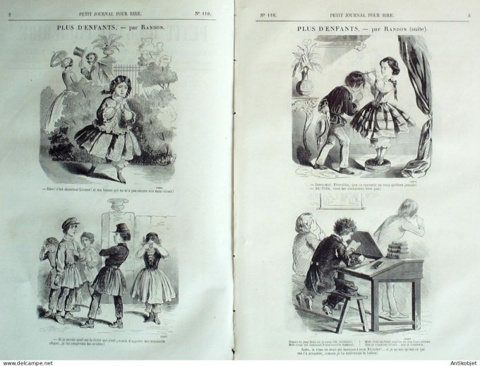 Petit journal pour Rire 1857 # 110 Moeurs Parisiennes Mourette