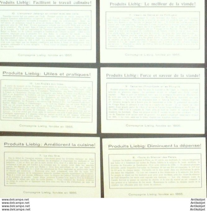 Chromo Liebig Sang 1400b L'Inde 7-12 (1939)