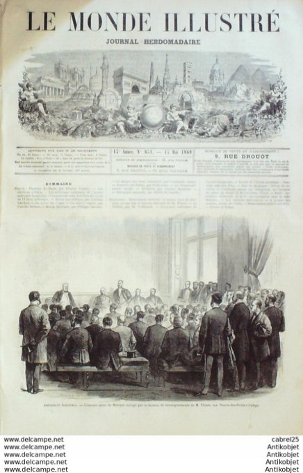 Le Monde illustré 1868 n°631 Hongrie Uniformes Meudon (92) Chatenay (01) Orleans (45) Le Mans (72)