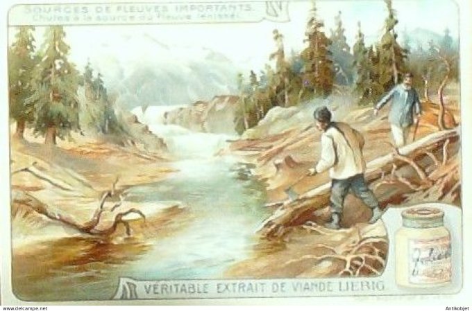 Chromo Liebig Sang  945 Sources de fleuves importantes IV (1908)