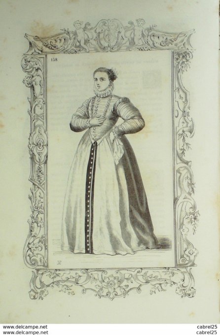 Italie BELLUNE Noble dame d'intérieur de CIVIDALE 1859