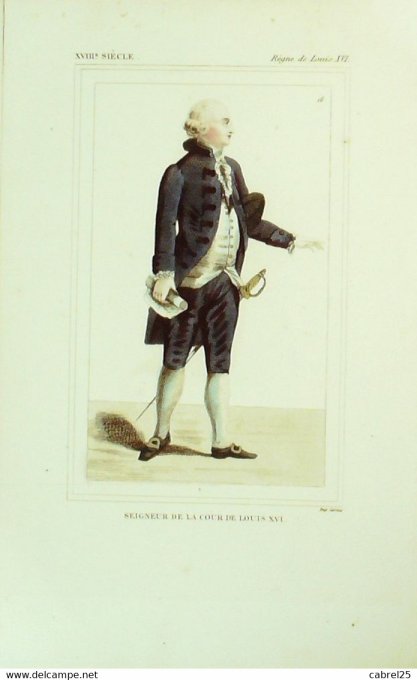 Seigneur De La Cour De  Louis Xvi 18ème 1852