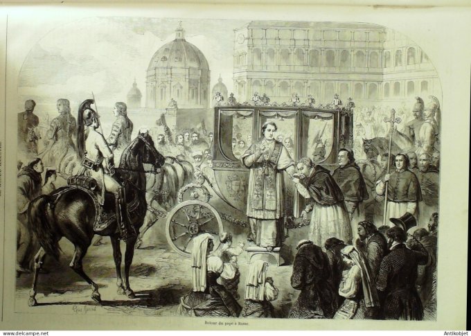 Le Monde illustré 1858 n° 63 Nîmes (30)  Lille (59) Angers (49) Alenon (61) Allemagne Schwalheim