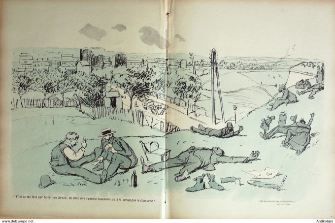 L'Assiette au beurre 1907 # 336 Aux Fortif's Florès Rocardo