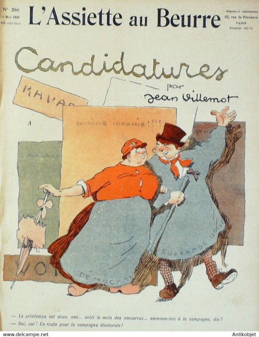 L'Assiette au beurre 1906 n°266 Candidatures Villemot