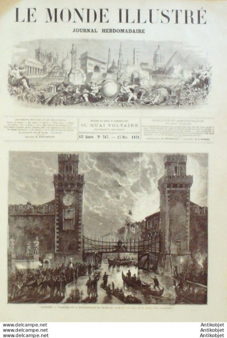 Le Monde illustré 1871 n°767 Metz (57) New-York Mary Powell Angleterre Warwich