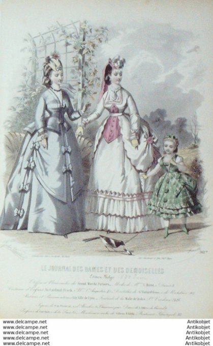 Journal des Dames Demoiselles 1870 # 962 (Marché Parisien)
