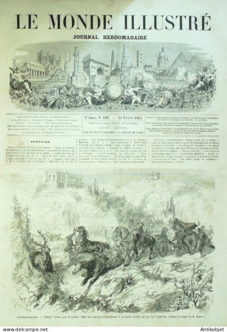 Le Monde illustré 1865 n°409 Cambodge Matelot Gavarnie (65) Londres Surrey Pensylvanie Oil-Creek