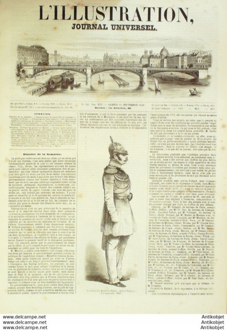 L'Illustration 1849 n°344 BREST (29) vaisseau Valmy Pérou exploitation QUINQUINA Turquie Types orien