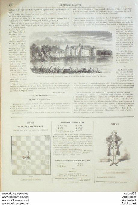 Le Monde illustré 1864 n°383 Danemark RENDSBOURG Italie TAORMINA Allemagne KISSENGEN MENILMONTANT