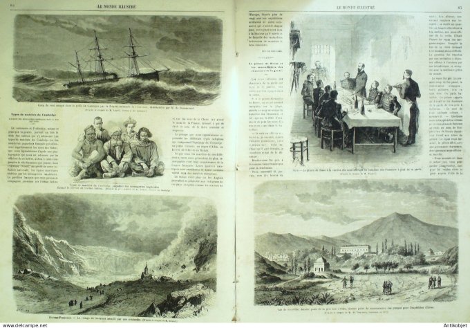 Le Monde illustré 1865 n°409 Cambodge Matelot Gavarnie (65) Londres Surrey Pensylvanie Oil-Creek