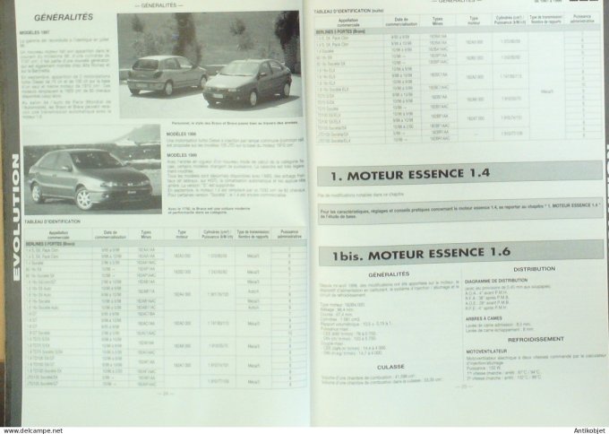 Revue Tech. Automobile 2000 n°630 Ford Fiesta Citroen Saxo Fiat Bravo & Brava