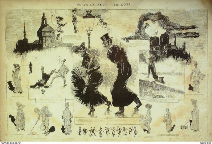 La Caricature 1881 #  63 Tramway amoureux Champsaur Robida Barret Loys Negro