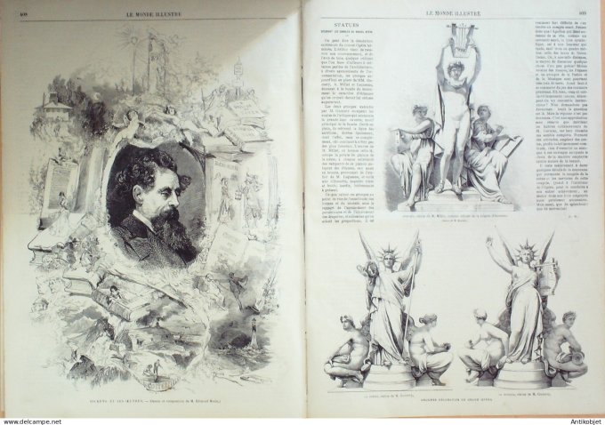 Le Monde illustré 1870 n°689 Chalons (71) Turquie Péra Calata Constantinople Dickens