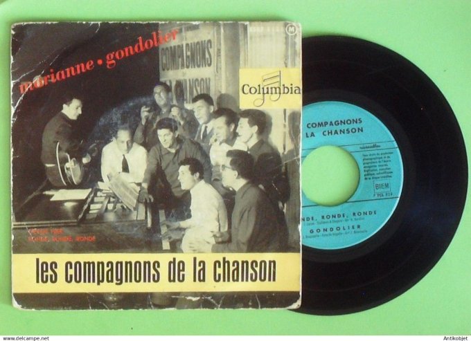 Les Compagnons de la chanson 45T SP  Gondolier 1957