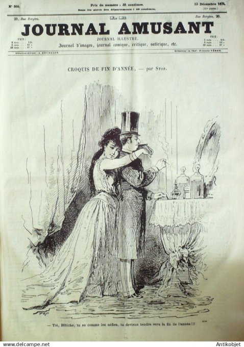 Le Journal Amusant 1874 #  954 Les hirondelles d'hiver par Morland