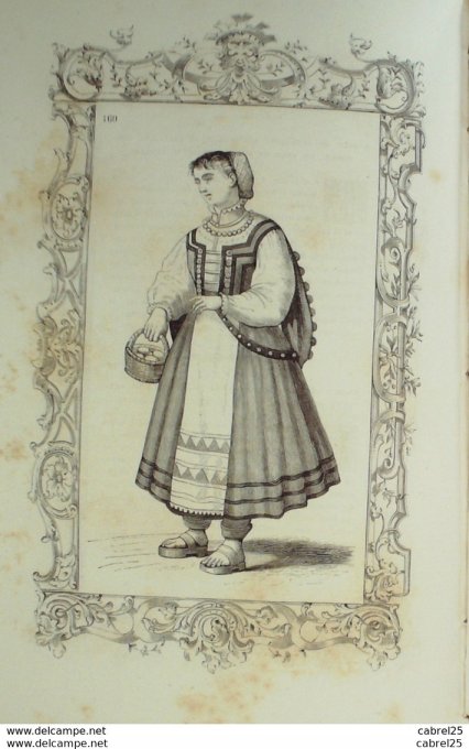 Italie PAYSANNE de CIVIDALE de BELLUNE 1859