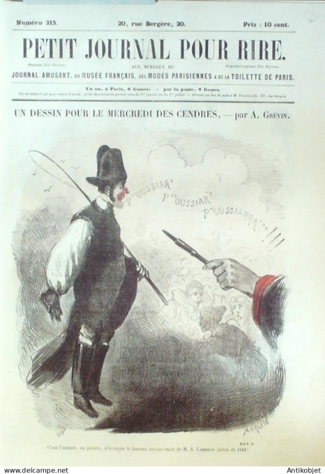 Petit journal pour Rire 1860 # 315 Un bal d'enfants Marcelin
