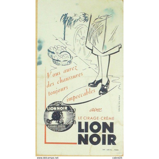 Buvard LION NOIR Cirage