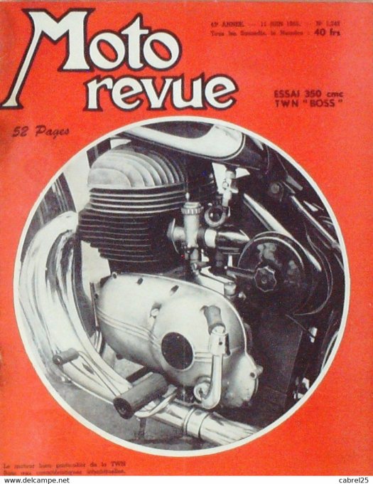 1955 revue technique motocycliste N 95 AVRIL TWN VESPA 55 BOSS 