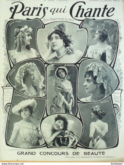 Paris qui chante 1905 n°105 Farfalla D'Estées Ermax Gaston Dumestre