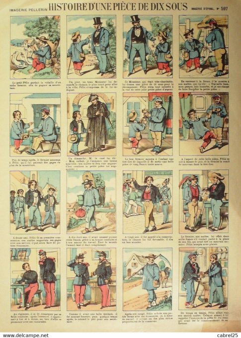 Histoire d'une Piece  de Dix Sous (Pellerin d'epinal)