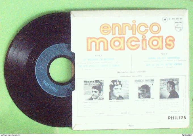 Macias Enrico 45T EP De musique en musique (languette) 1963