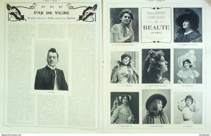 Paris qui chante 1905 n°105 Farfalla D'Estées Ermax Gaston Dumestre