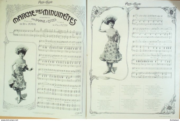 Paris qui chante 1905 n°105 Farfalla D'Estées Ermax Gaston Dumestre