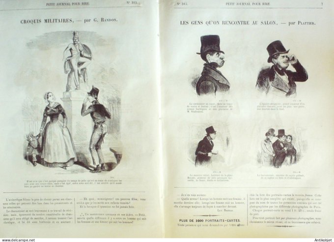 Petit journal pour Rire 1860 # 315 Un bal d'enfants Marcelin