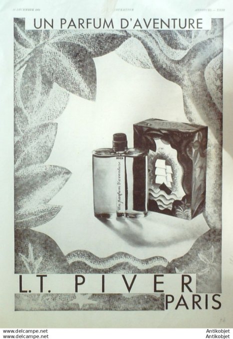 Publicite Cosmetique L.T.Piver 1931