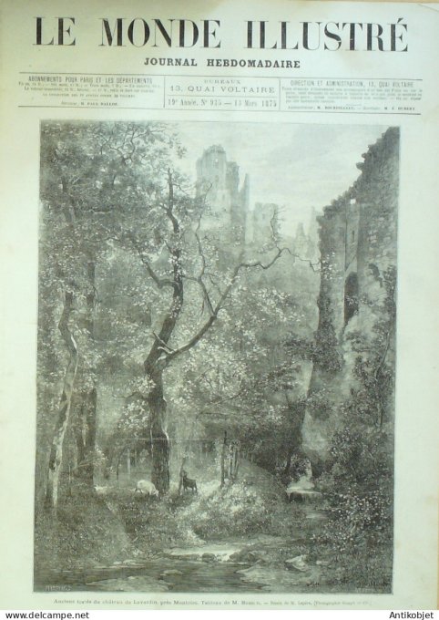 Le Monde illustré 1874 n°935 Montoire (41) Toulon (83) Espagne Pampelune Alphonse XII