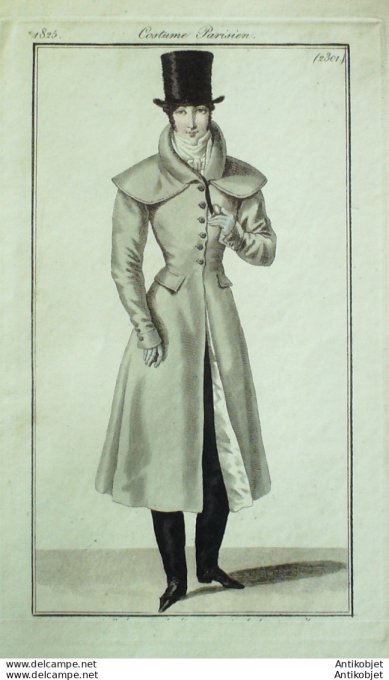 Costume Parisien 1825 # 2301 Redingote de drap homme