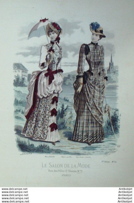 Gravure Mode Salon 1883 #  616 (Old Fashion plate)