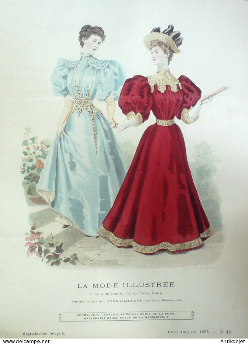 Gravure Mode illustree 1895 # 44 (Old Fashion plate) RARE