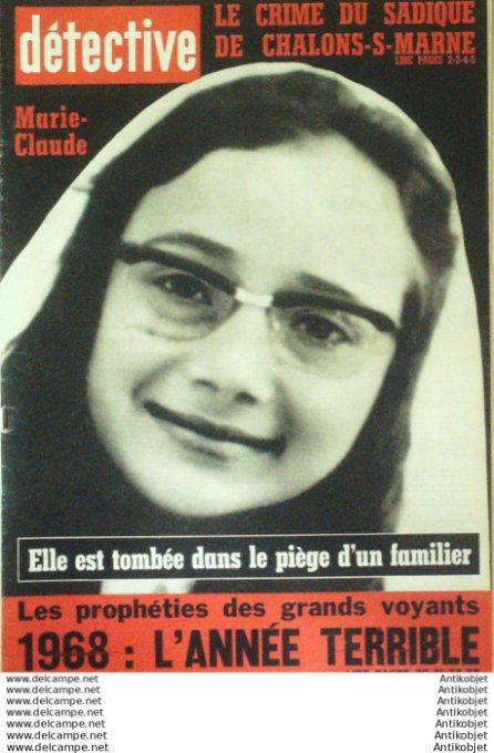 Détective 1967 # 1121 Angers Marseille Chalons/Marne Montmorency Argenteuil