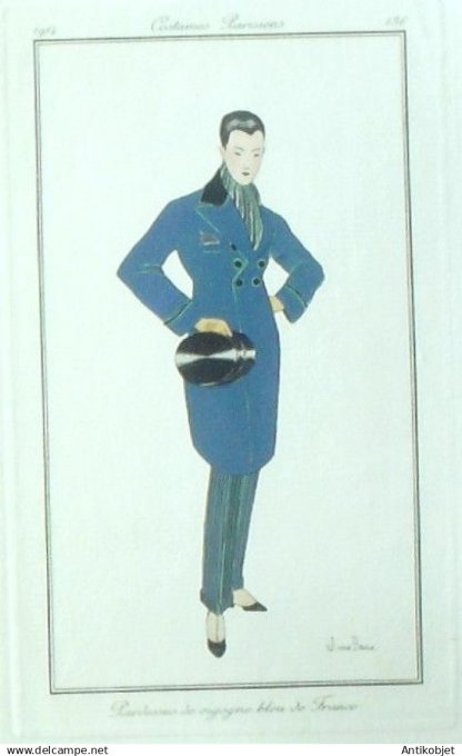 Gravure Costume Parisien 1914 #136 Van Brock Jan (eau forte) Pardessus Vigogne