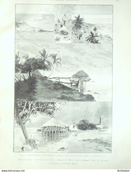 Le Monde illustré 1890 n°1755 Bergerac (24) Danemark César Franck