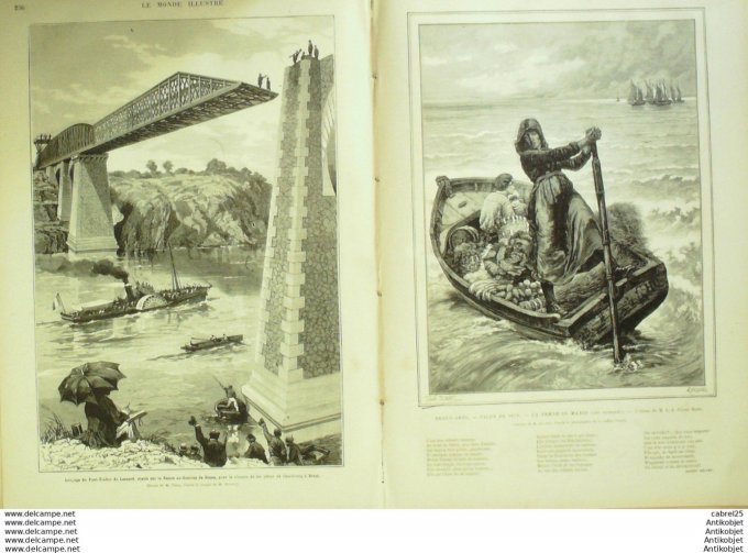 Le Monde illustré 1879 n°1176 Russie Siberie Ircousk Chambord (41) Lyon (69) Dinan (35) Viaduc Lessa