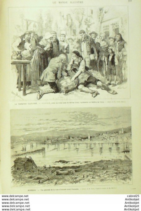 Le Monde illustré 1879 n°1176 Russie Siberie Ircousk Chambord (41) Lyon (69) Dinan (35) Viaduc Lessa