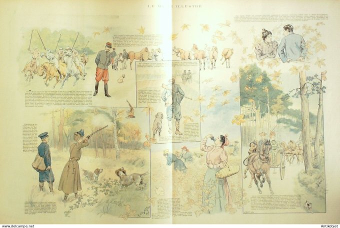 Le Monde illustré 1897 n°2118 Péniches Cherbourg (50)  Ethiopie Ménélik Saussier, prince de Sagan